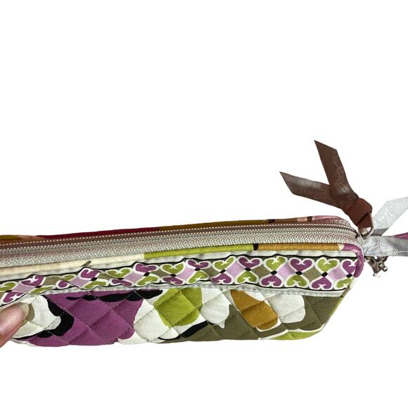 Vera Bradley Purple & Green Multicolor Colorful Portobello Zip Wristlet Women - Picture 4 of 8